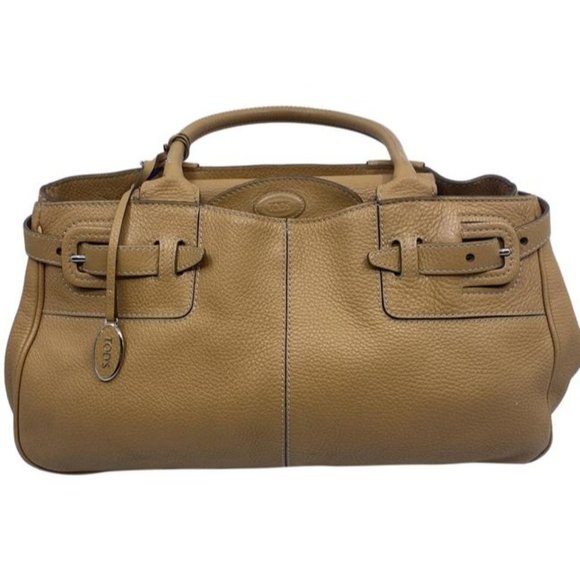 Tod S Tan Leather Shoulder Bag - Picture 1 of 8